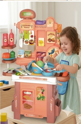 مطبخ الأحلام المتكامل للأطفال (46 قطعة) - تجربة طهي واقعية وممتعة!