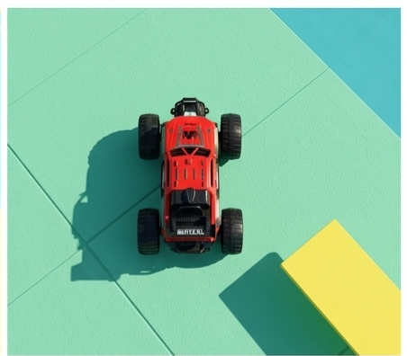 لعبة سيارة وحشية (Monster Truck) حمراء بريموت كنترول - للأطفال